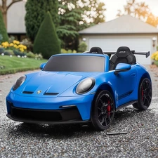 Двухместный детский электромобиль M 6111EBLR-4(24V) синий Porsche с EVA колесами